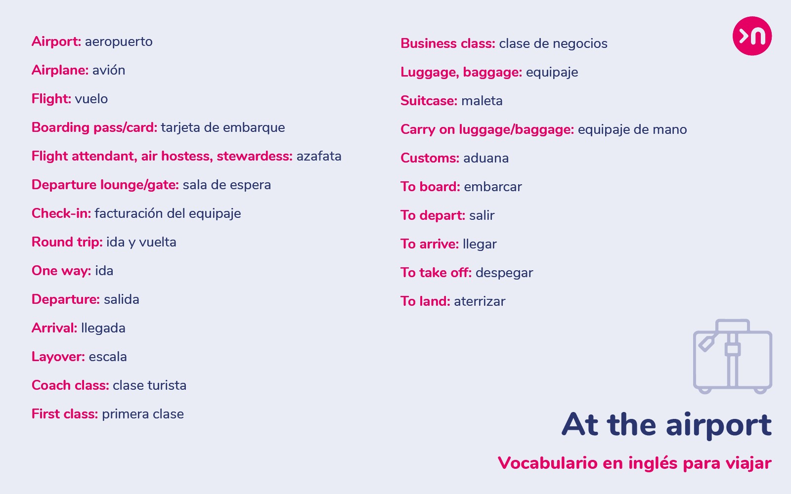 equipaje en ingles