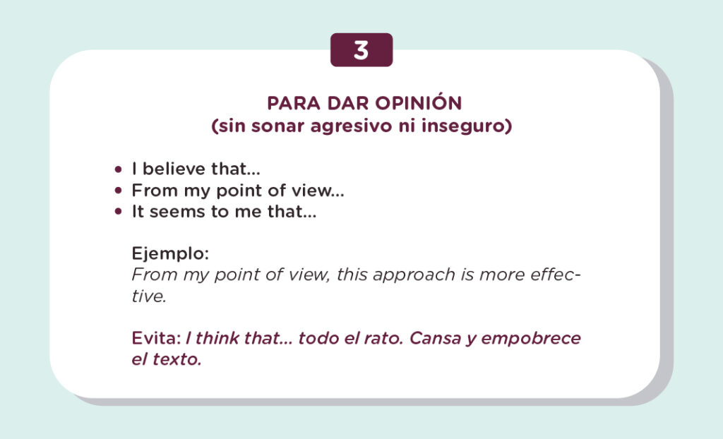 Writing en inglés expresiones para sonar natural
