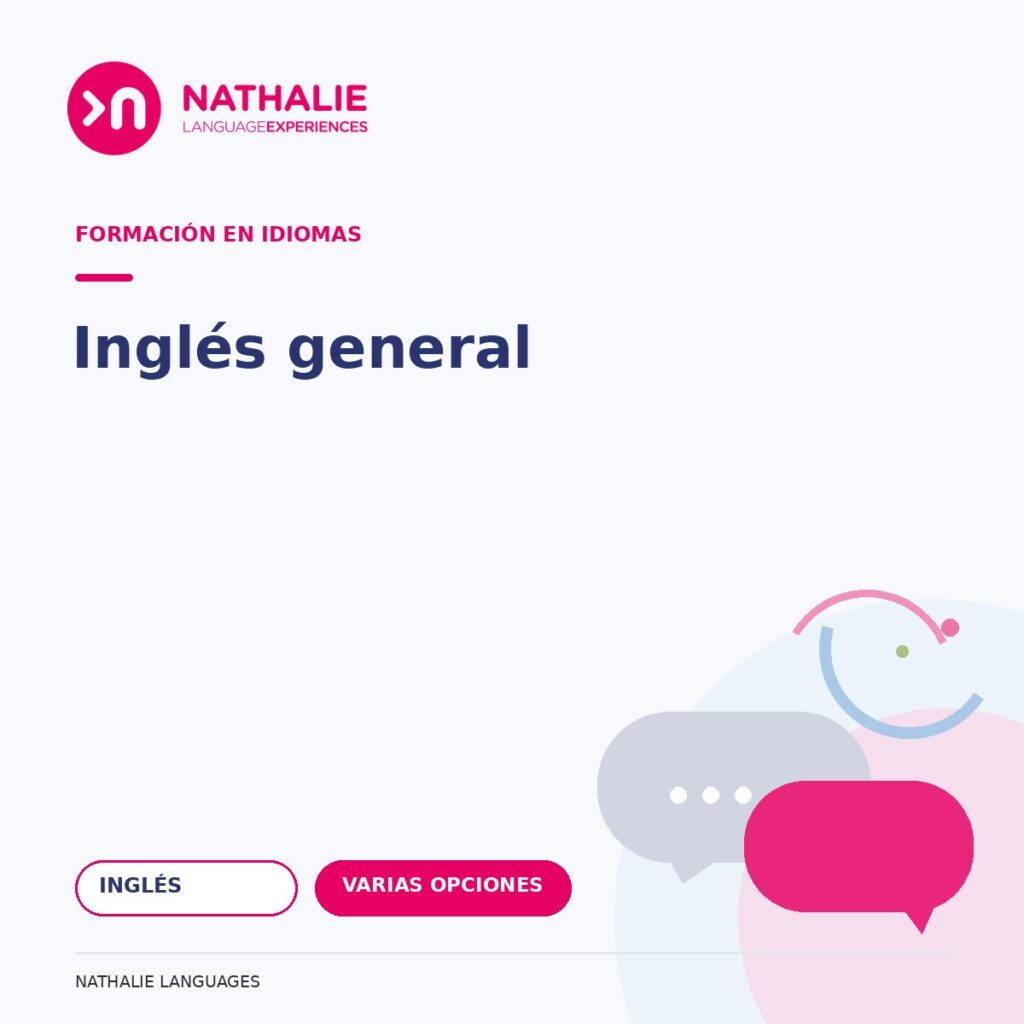 Portada del curso Inglés general de Nathalie Languages.